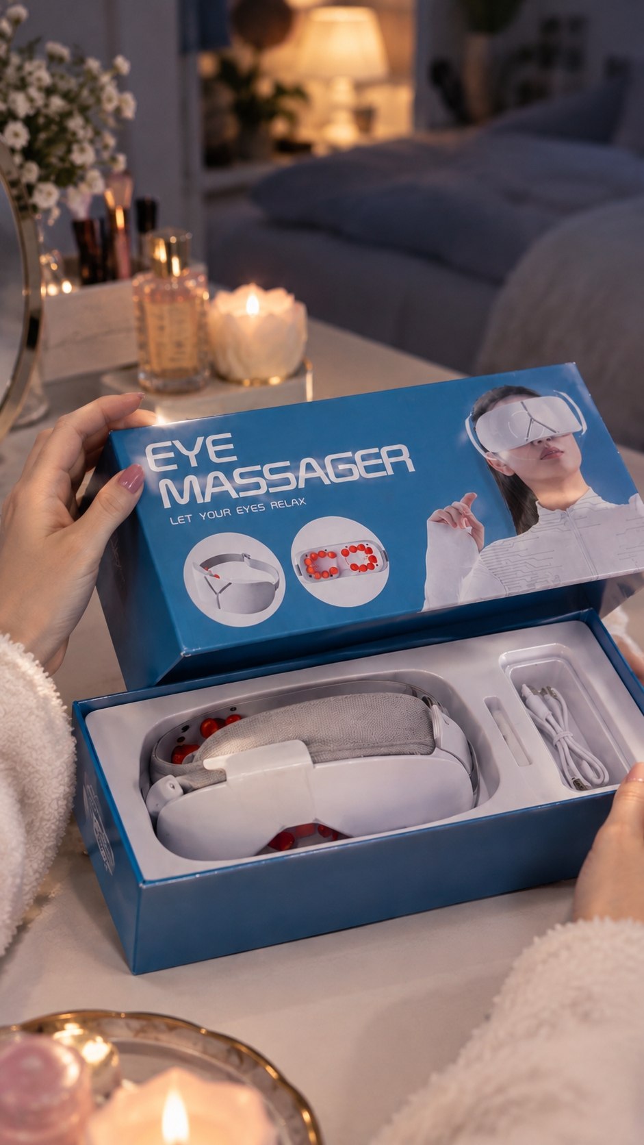 massage des yeux